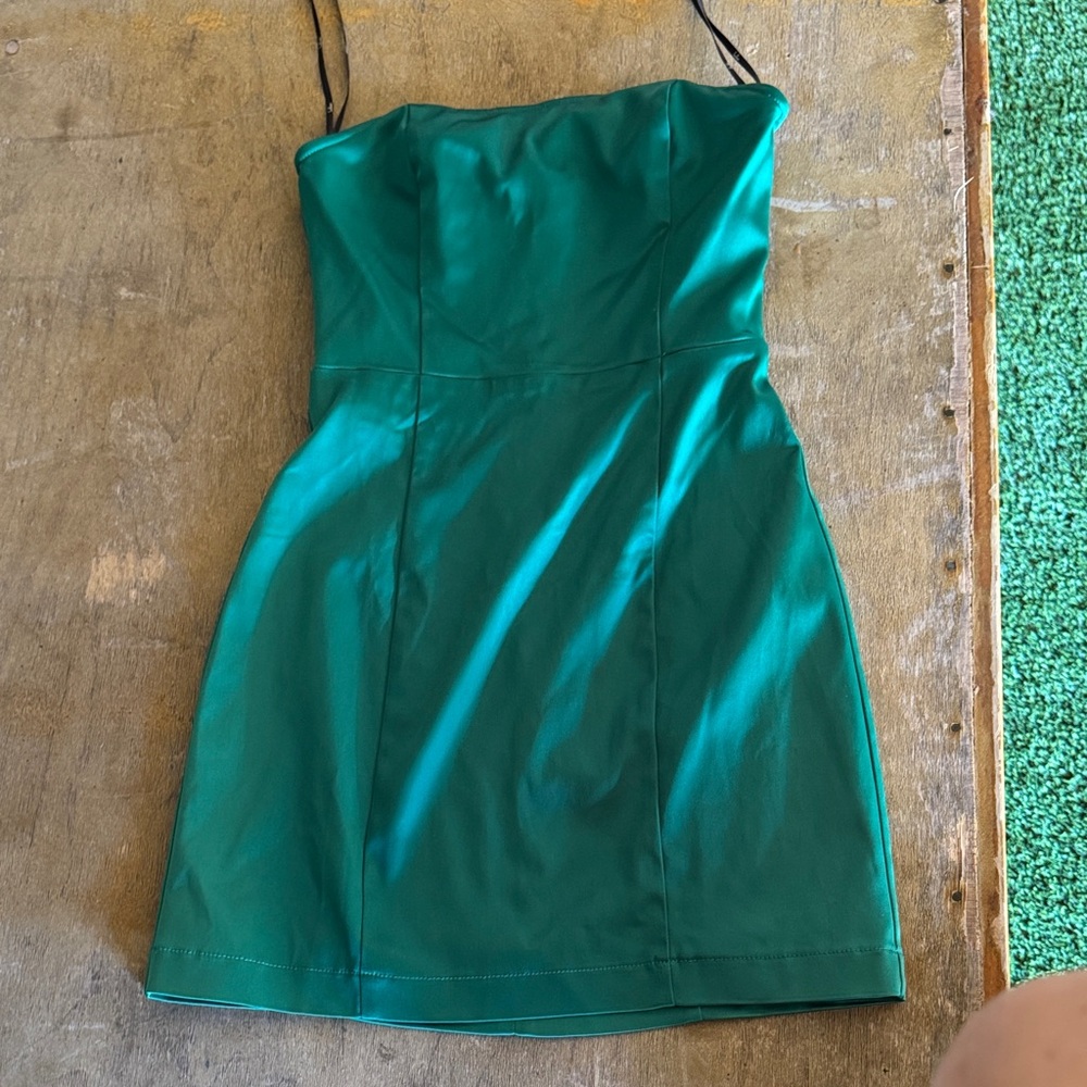 Lulu's Strapless Teal Dress